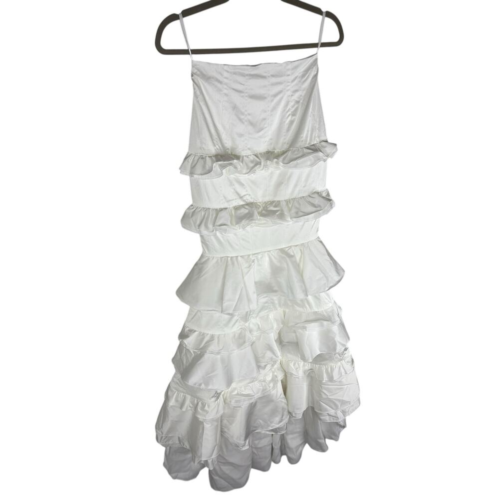 V Chapman Milano Tiered Ruffle Maxi Skirt Bridal Wedding Garden Party Formal 0 - Picture 4 of 10